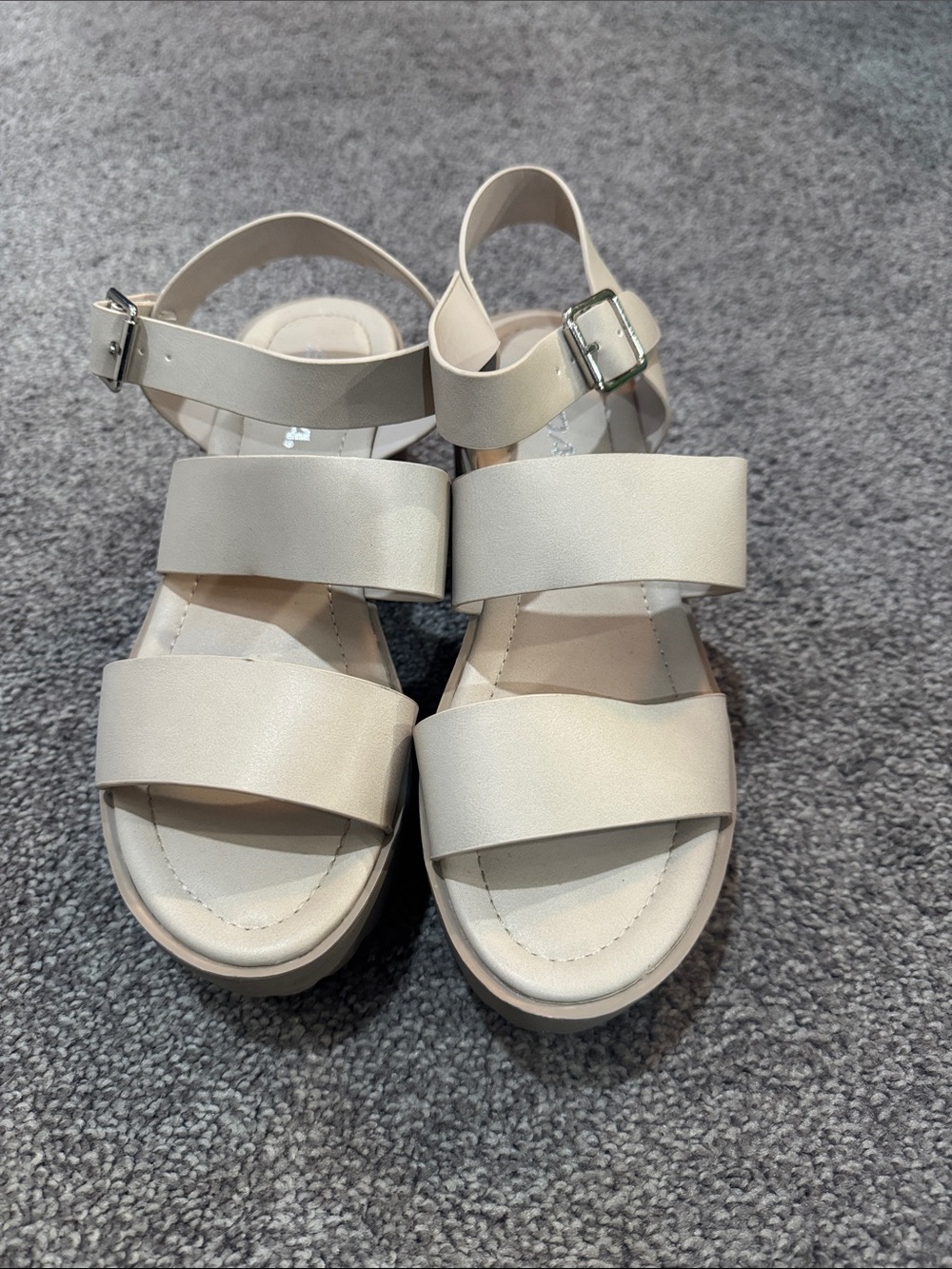 Soda Cream Strappy Platform Sandals